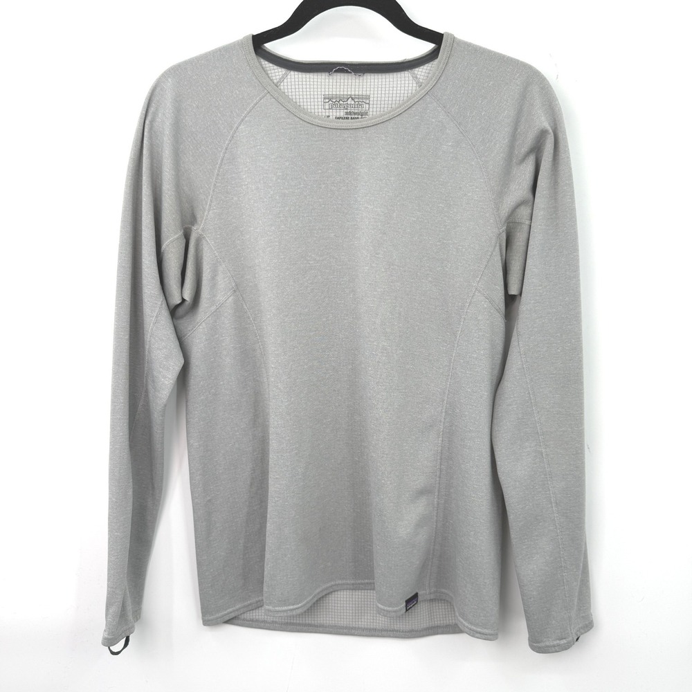 Patagonia Capilene Baselayer Women M Gray Polartec‎ Outdoor Hiking Gorpcore
